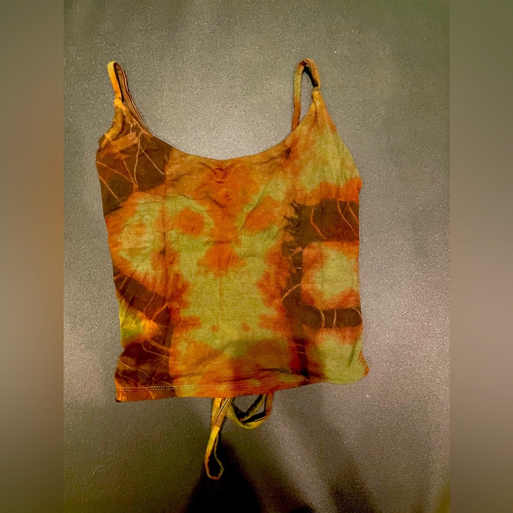 Tie dye cropped tank top